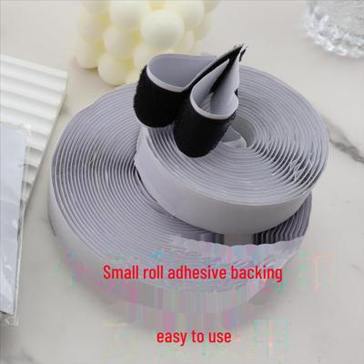 Adhesive Velcro Roll with Snap Buttons, Black and White, Process Ready