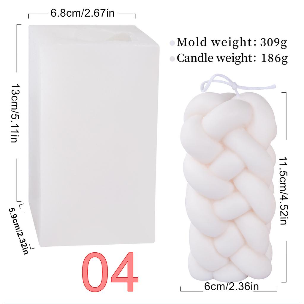 1PC Geometric Ball Cylindrical Candle Silicone Mold DIY woolen yarn bal Soft Bag Sofa Rubik's Cube Soap Resin Craft Cake Fondant