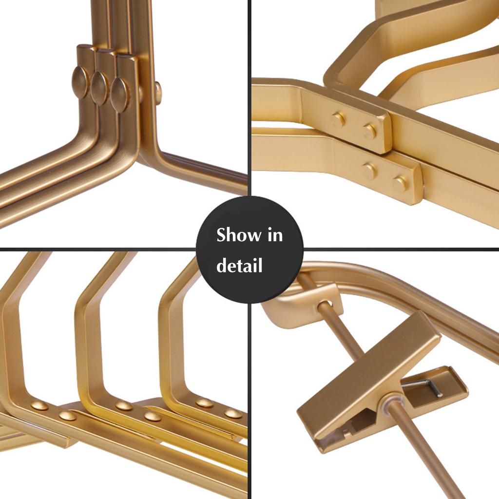 Closet Organizer Suit Hangers with Durable Adjustable Metal Clips for Skirts Pants Slacks Coats