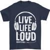 26 Musik Live Life Loud Rock n Roll Gitarre Herren T-Shirt 100% Baumwolle Unisex T-Shirt