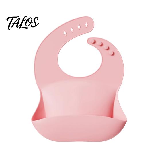 Easy Clean Toddler Bibs Silicone Baby Bib, Waterproof Soft Adjustable Feeding Durable Large Pocket Food Catch Bib for Babies And Toddlers Comfortable