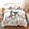 Anime Shaman King Bedding Set, Duvet Cover & 2 Pillowcases, Fantasy Shaman Role Pattern Breathable Fabric All Season Use