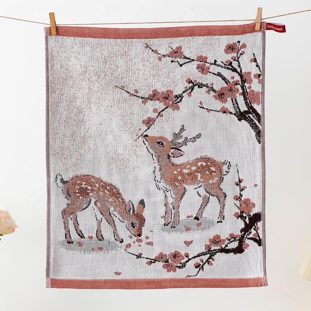 Cartoon Kitchen Towel 4 Layer Cotton Gauze Pure Cotton Dish Cloth  for Kids Children