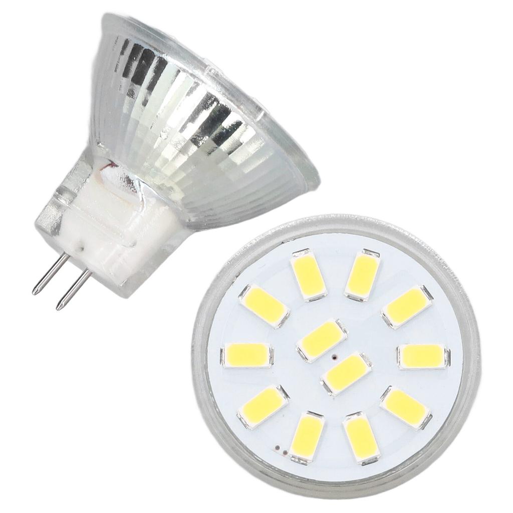 4pcs/set MR11 LED Spot Light Bulb with Dual Needle Base 360 Degrees Heat Dissipation 3W 12 LEDs Lamp