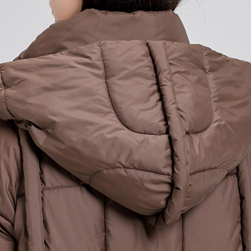 Fashion Winter Long Coat Women Parkas Hooded Elegant Loose Thick Warm Oversize Outerwears Lady Jackets