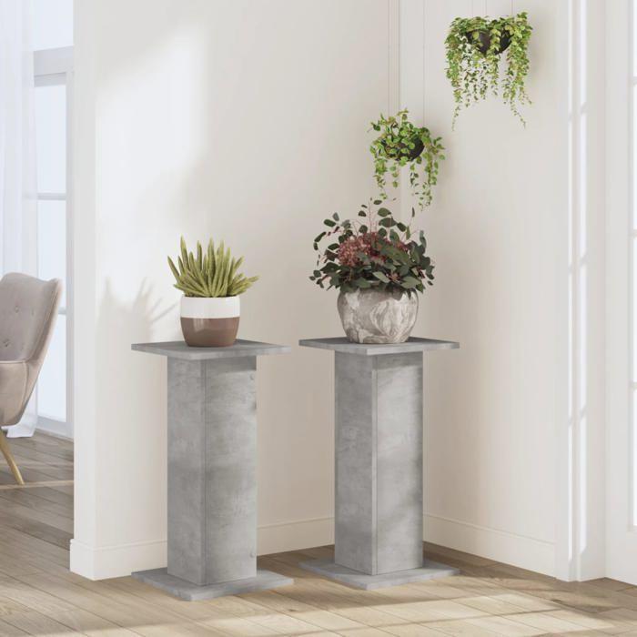 VidaXL Plant Stands 2 Pcs Concrete Grey Engineered Wood 3307858