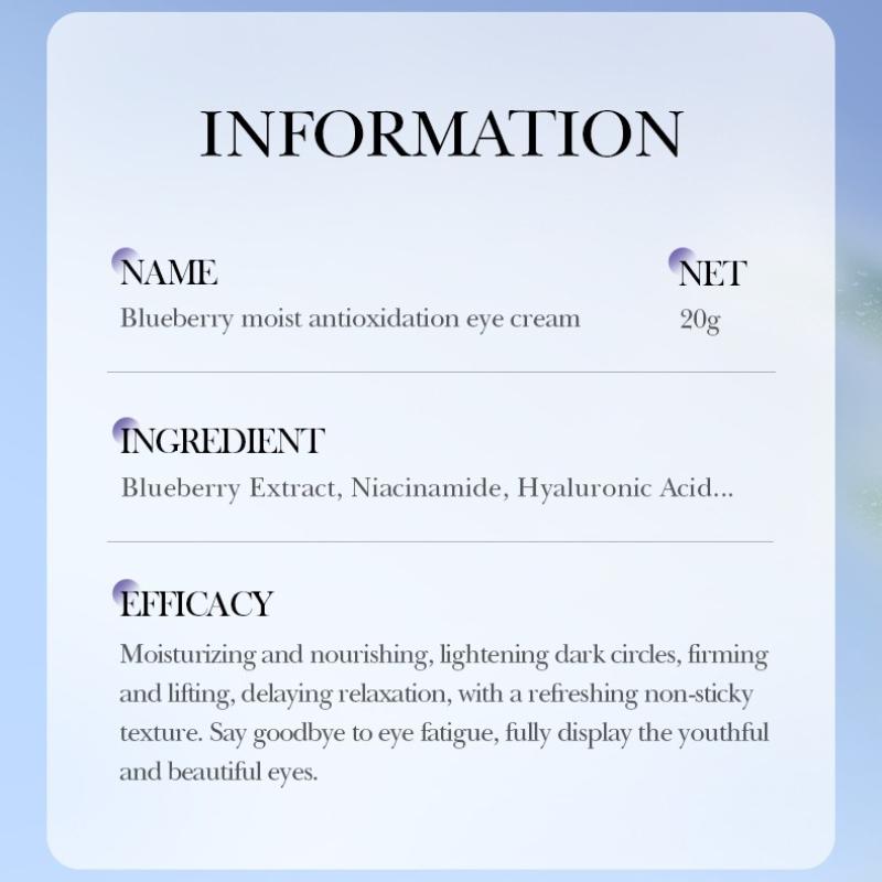 Blueberry Antioxidant Eye Cream SADOER Hyaluronic Acid Moisturizing Hydrating Skin Rejuvenation Eye Cream