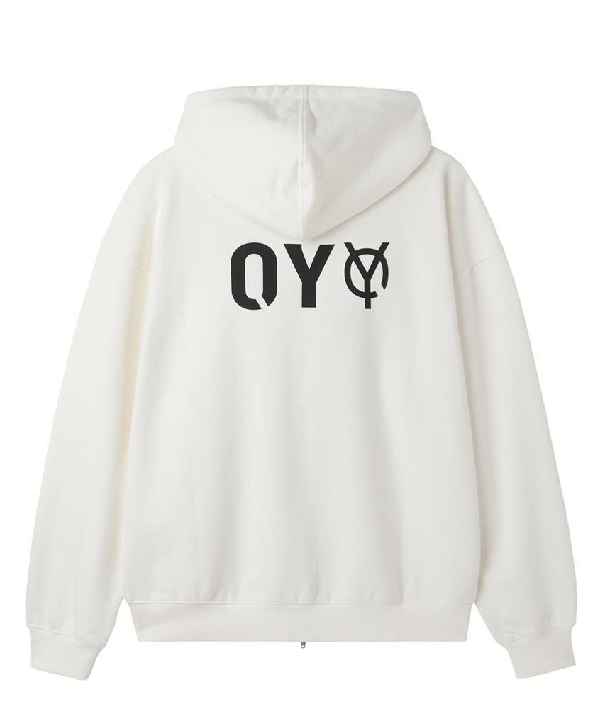 Openyard(Oy) Metal Logo Hoodie Zip Up - White