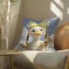 Funny And Cheerful Duck Pattern Pillow Case Double-Sided Plush Sofa Cushion Covers Organic Breathable Invisible Zipper
