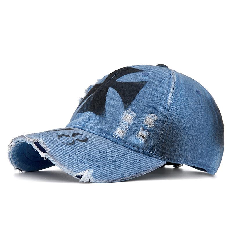Summer Unisex Baseball Caps with Holes and Burrs Embroidered Letters Cap Sunshade Sunscreen Cap