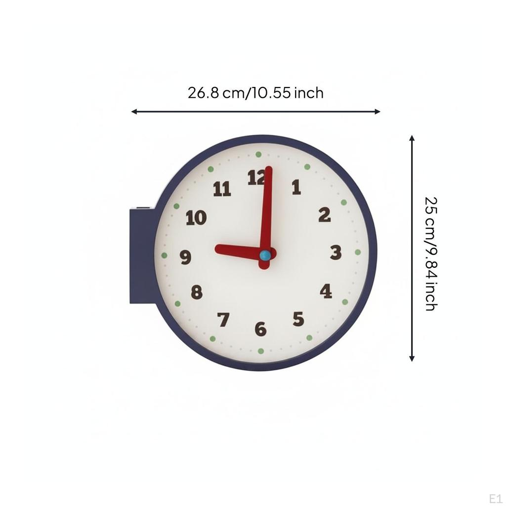 Corner Wall Clock EasytoRead Minimalist for Living Room, Entryway, Studio