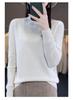 Autumn/Winter Rhinestone Embellished Knit Pullover - Women's Semi-High Neck Long Sleeve Top