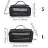 Transparente Kosmetiktasche aus Netzstoff, klein und groß, schwarz, Make-up-Tasche, tragbarer Reise-Kulturbeutel, Aufbewahrungstasche für Lippenstifte