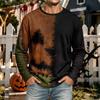 Men's Halloween Neck Long Sleeve Shirt Casual Comfortable Top
