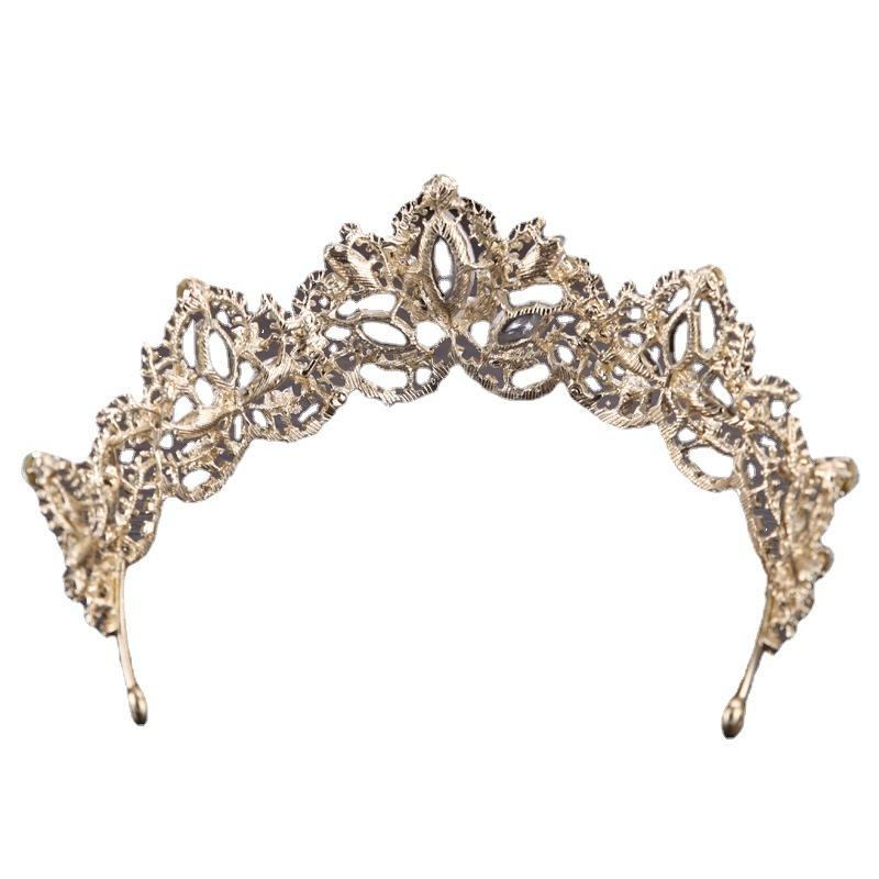 Bridal Tiara Queen Crown Baroque Zircon Headband Exquisite Alloy Accessories Wedding Dress Crown Hair Accessories