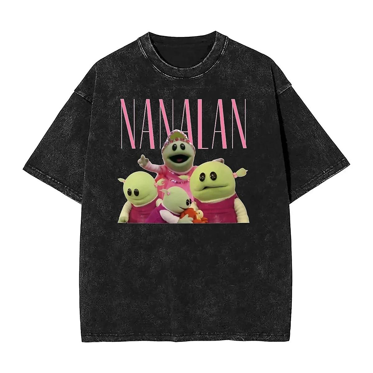 Couple T Shirt Nanalan Washed T-Shirts Novelty Wonderful Girl Summer Tee Shirt Vintage Design Cotton Clothes Gift Idea S