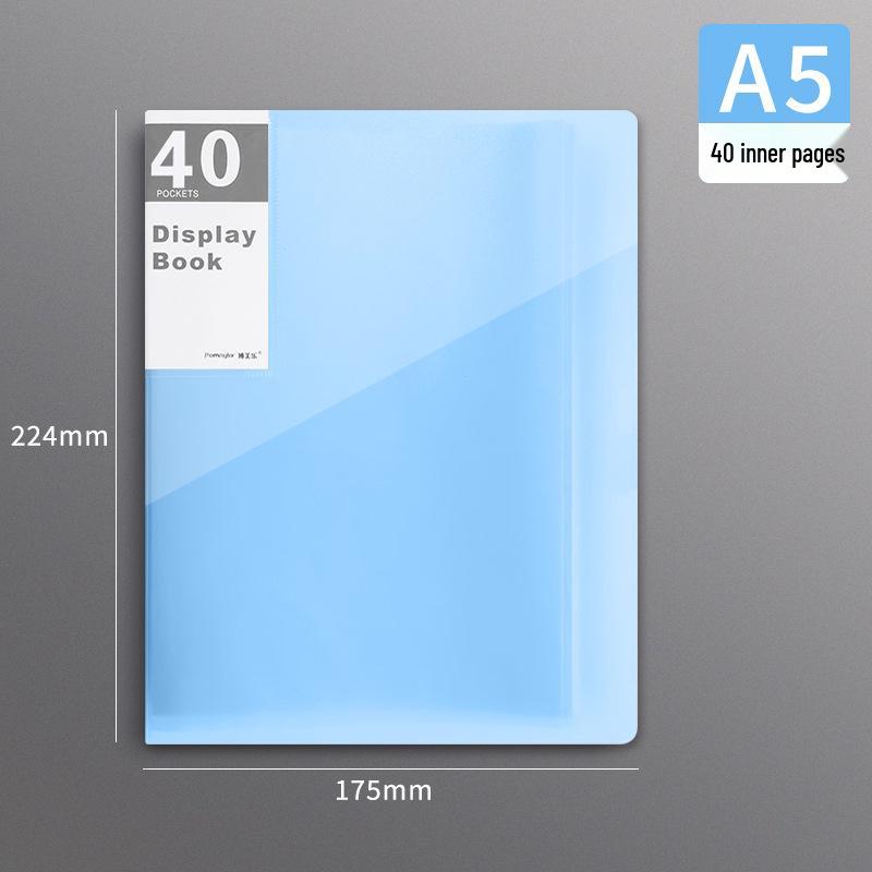 A5 Transparent Ring Binder File Folder, Multi-page: 20/30/40/60 Pages