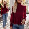 Fashion Women Summer Loose Casual Long Sleeves Lace T Shirt Blouse Tops For Effortless Style