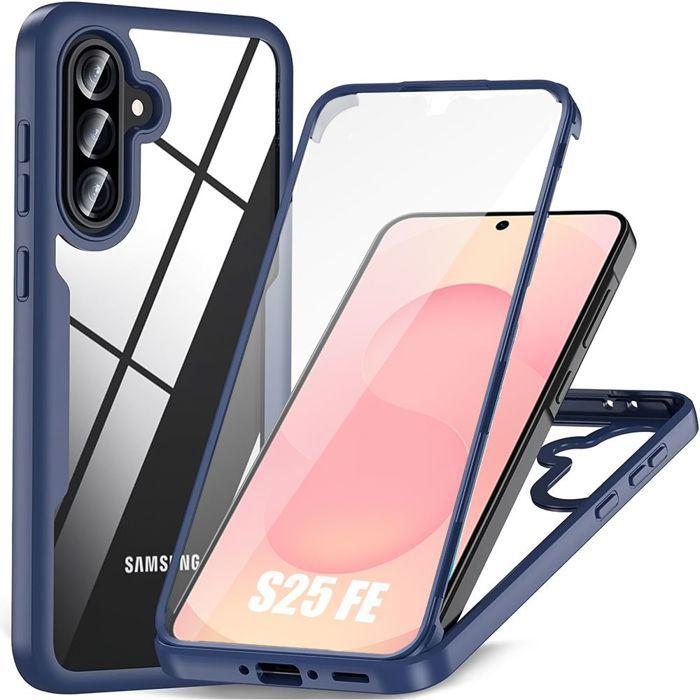 Coque de Protection - BOOLING - pour Samsung Galaxy S25 FE - Intégrale Double Face - Antichoc - Bleu Marine