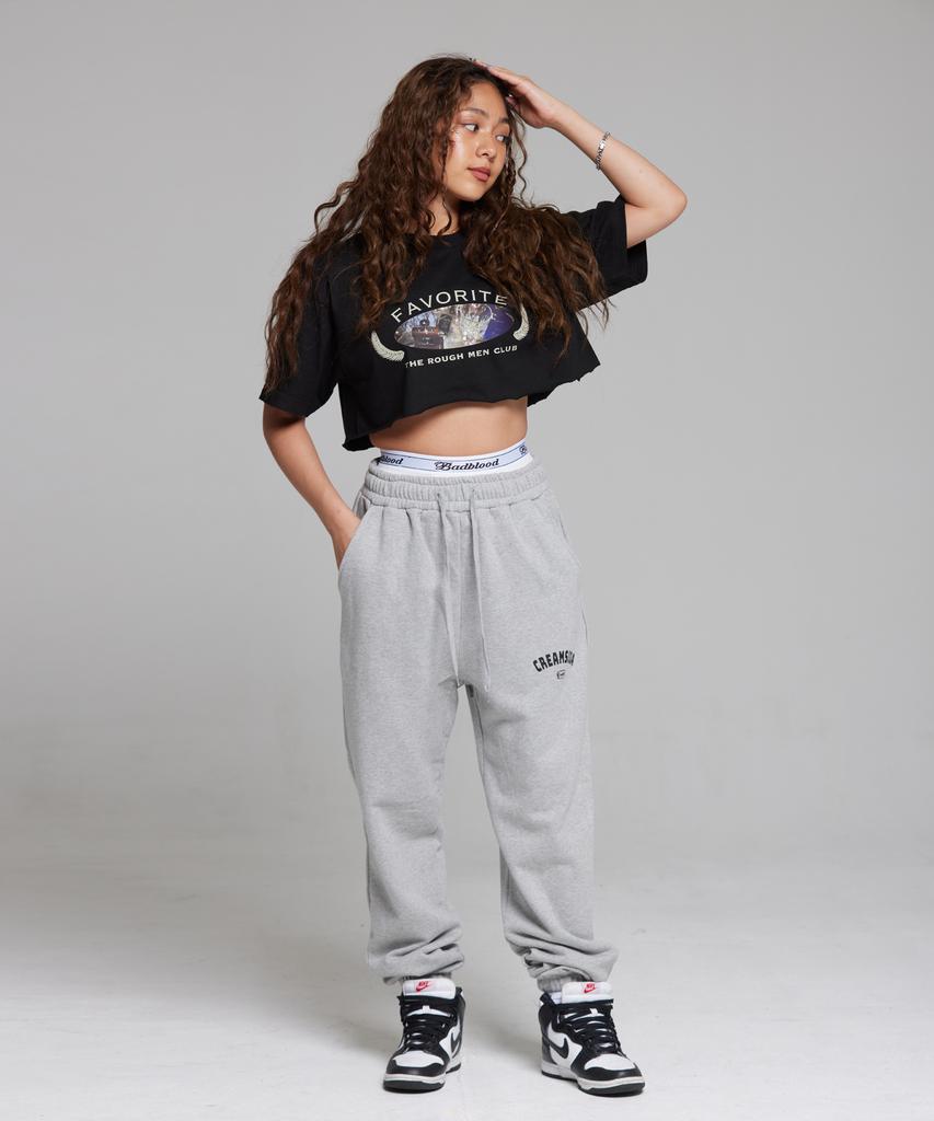 CREAM SODA LAB Arc Logo Jogger Training Pants Grey