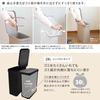 KOKUBO Trash Can with Simple Dust Made in Vertical Frame Plastic Commercial Living Space Trash Dust Box KM-602 Lid, Box, Black, 28L, Japan, Opening,
