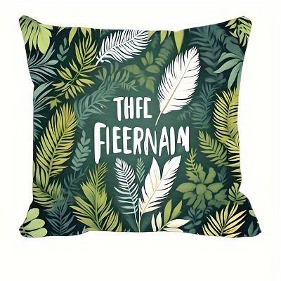 Exotic Tropical Leaves Pattern Throw Pillow Pattern Cushion Cover Suitable For Sofa Bedroom Car Pillow Cover