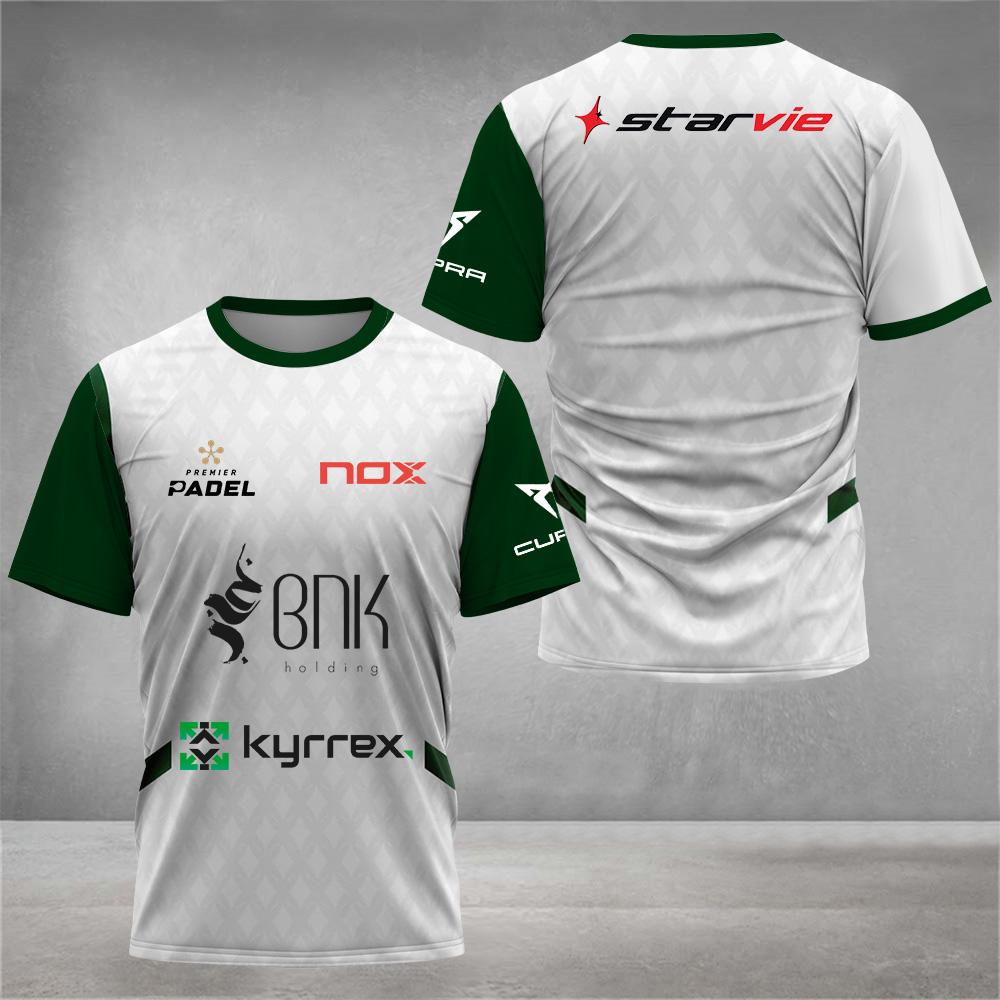 Pánské tričko na Padel tenis Pohodlné Prodyšné S kulatým výstřihem Krátký rukáv Oblečení Venkovní Badminton Běžecké Tričko