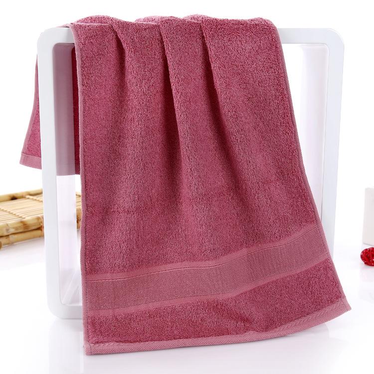 

Bamboo Fiber Anti-Mite Absorbent Face Towel – Soft, Thick, Solid Color for Adult Household Use 34*75cm вино красного