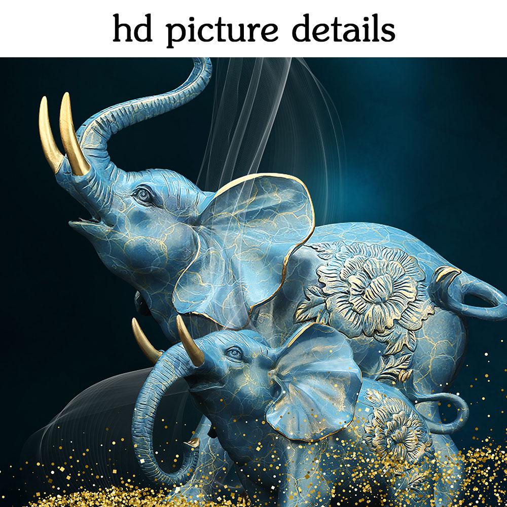 Geogerous obraz slona Nástěnné umění Plátno Olejomalba Plakát a tisky Abstraktní zvířecí plátno umění pro obývací pokoj Home Decor