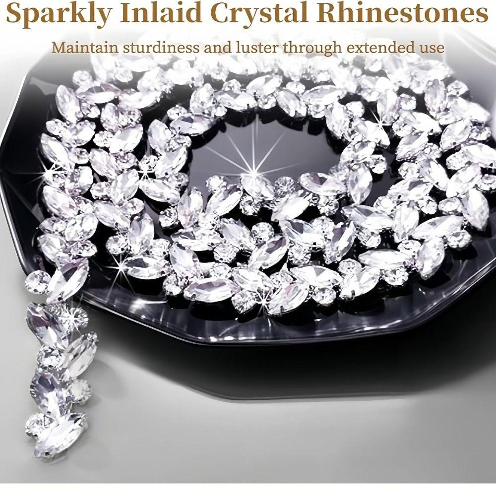 Multi-color Crystal Diamond Ribbon DIY Diamond Strips Dress Skirt Clothing Accessories