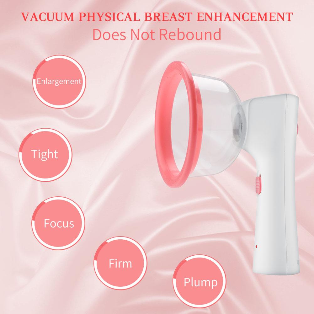 Electric Vacuum Cups Breast Enlargement Massager Breast Nipple Massager Bust Developer Care L
