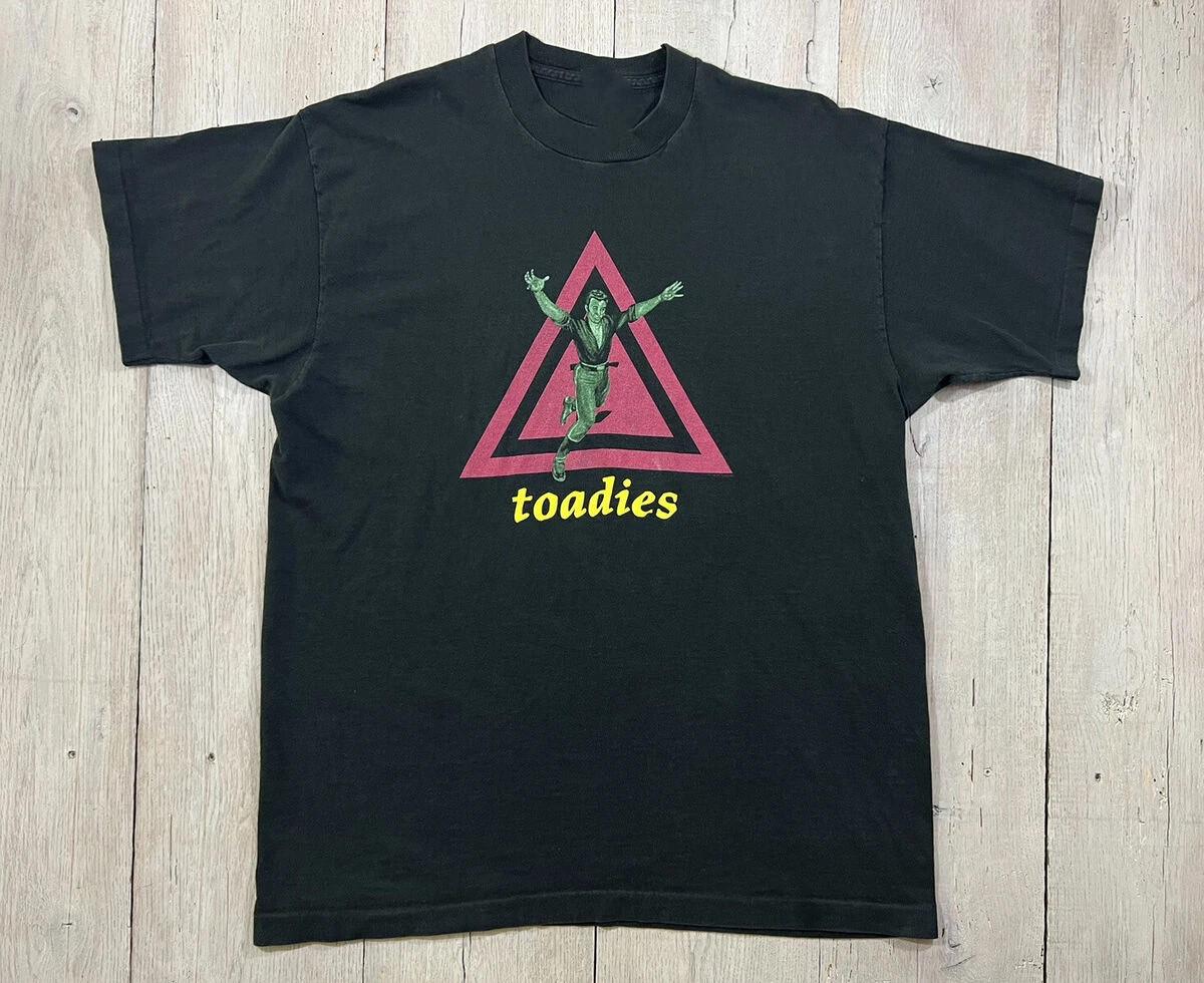 VTG Toadies Band Album Short Sleeve Cotton Black T Shirt JU1004 M