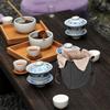 Portable Cotton Linen Teapot Bag Tea Set Storage Bag Travel Pouch Teaware Kitchen Dining Bar Accessories Wooden Beads Simple