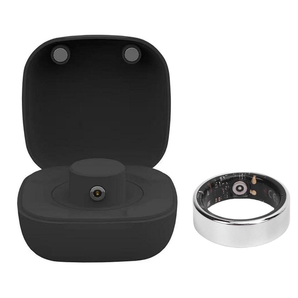 Smart Ring Wearable Water Proof Step Counter Bluetooth Fitness Tracker Ring with Charging Case for