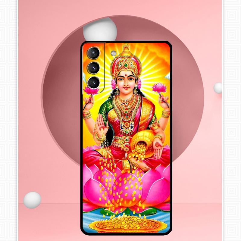 Lakshmi Hindu Goddess Cover For Samsung Galaxy S23 S24 Ultra S8 S9 S10 S22 Plus Note 10 20 Ultra S20 S21 FE Case