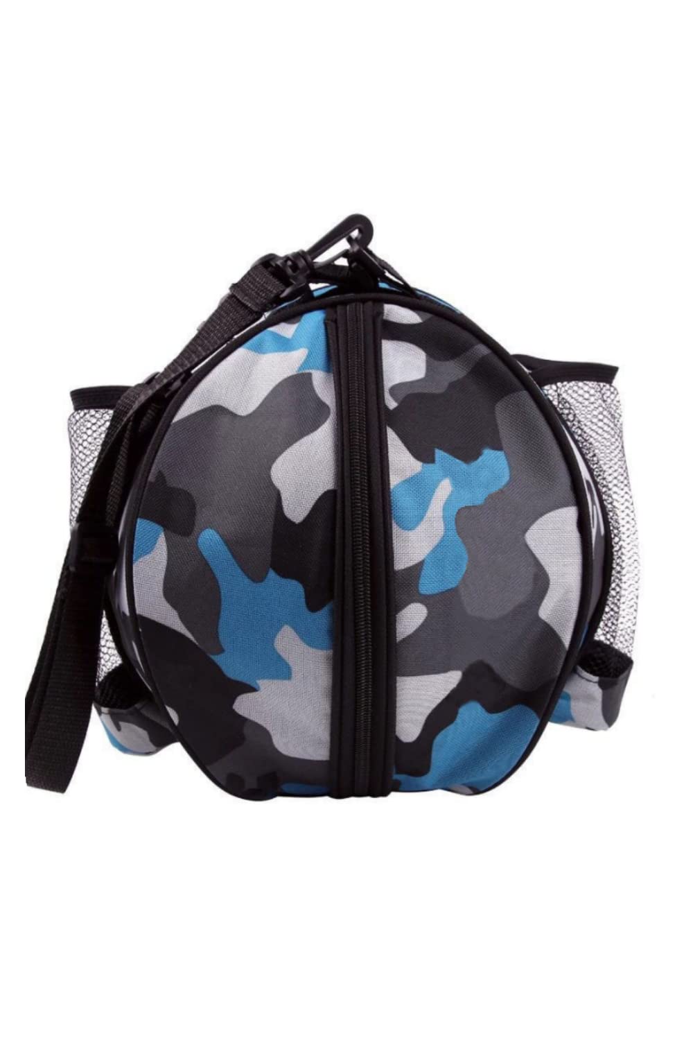 

YFFSFDC Basketball Bag with Storage Pocket, Waterproof, Fits Size 7 Balls, Basketball Backpack, Shoulder Strap, or Handbag (Camouflage Blue)