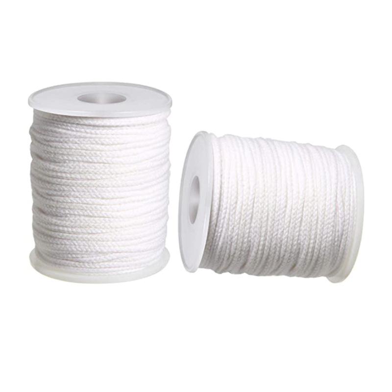 1 Roll of 61m Cotton Woven Candle Wick DIY Handmade Candle Wick 24 Strands Candle Wick Thread
