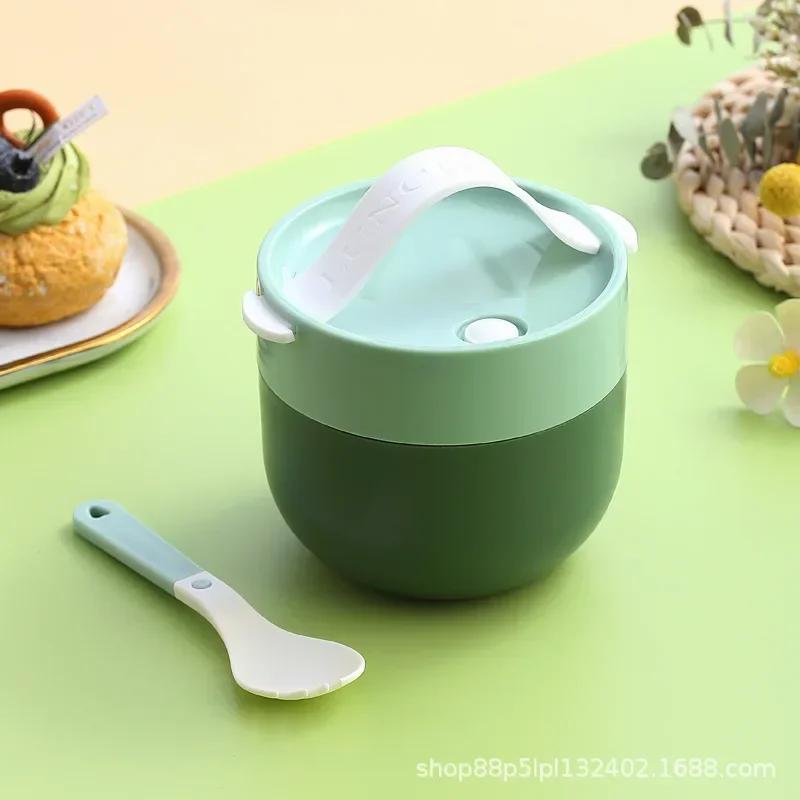 

1100ML Lunch Box For Adults and Student ,3 Grids Leakproof Microwaveable Seal Bento Box With Fork Spoon and Knife 1