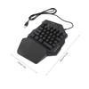 One Handed Gaming Keyboard USB RGB Wired Illuminated Keyboard Gaming Accessory for Desktop PC Laptop