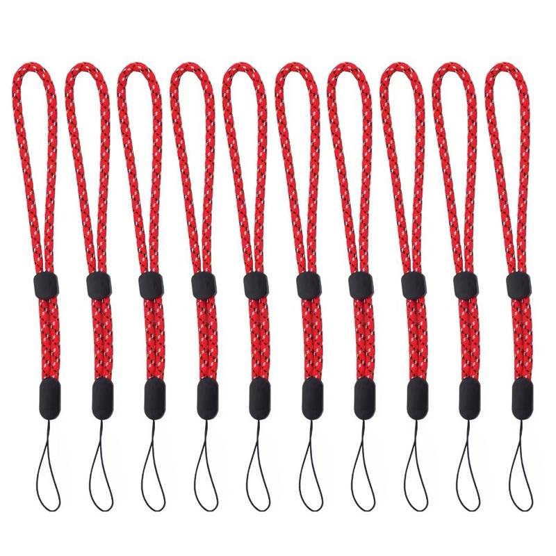 10 Pc Woven Thick Lanyard Adjustable Phone LanyardS Keychain for Walkie-talkie Flash Drive Bluetooth Anti-loss Wristband