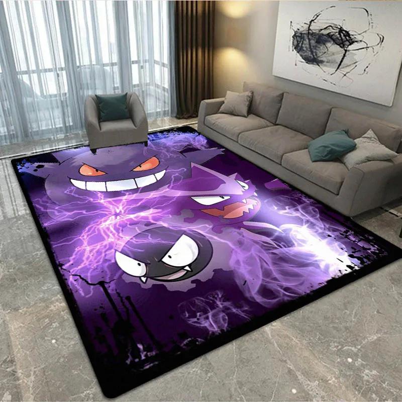 3D Pokémon Cute Gengar printed Carpet Living Room Bedroom Carpet Non-slip carpet home bedroom decor area rug Birthday Gift