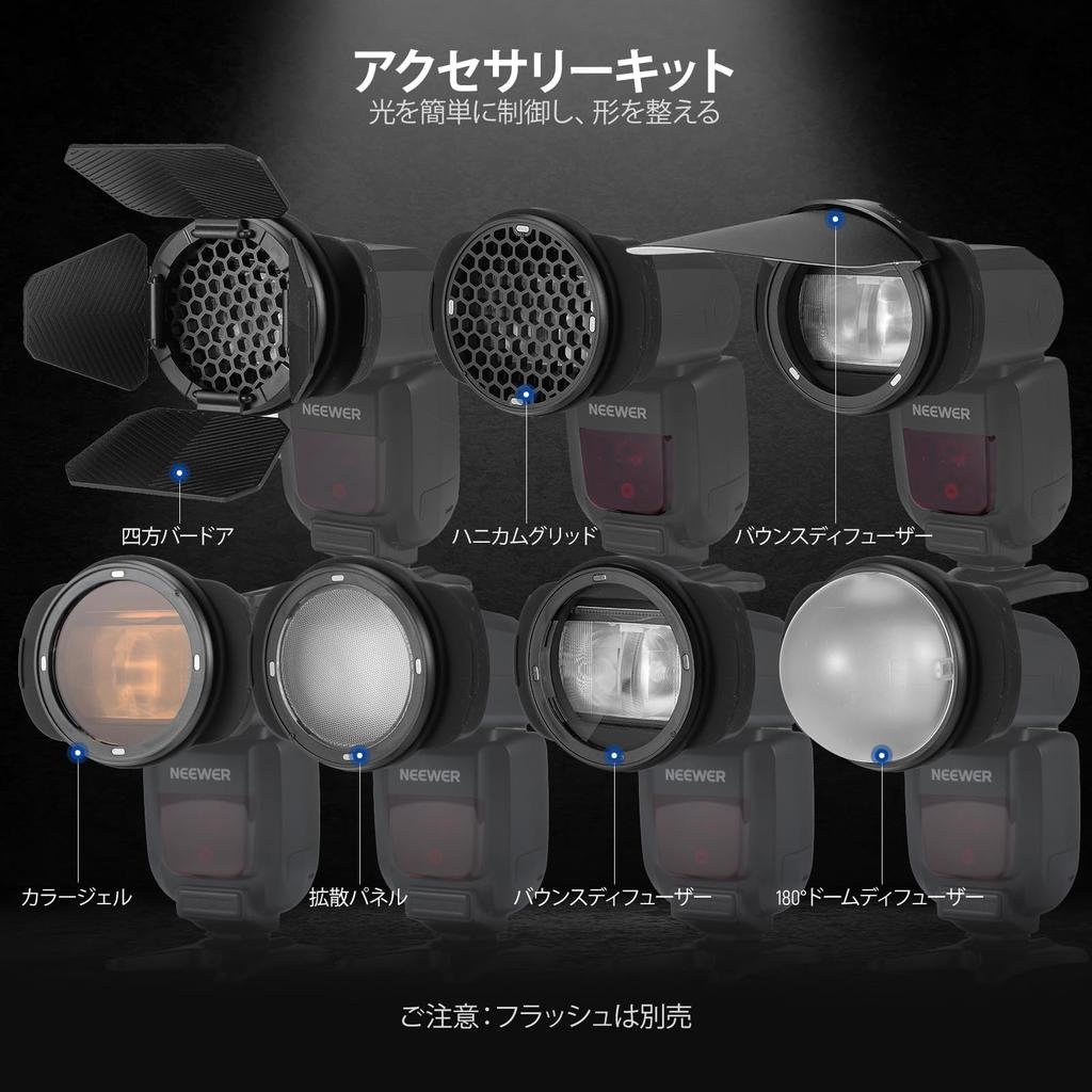 NEEWER Square Flash Head Adapter Ring Strobe Adapter Ring Silicone Magnetic Round Flash Gel for Z880 Z760 NW760 NW700 NW620 NW635II TT560 Square Head