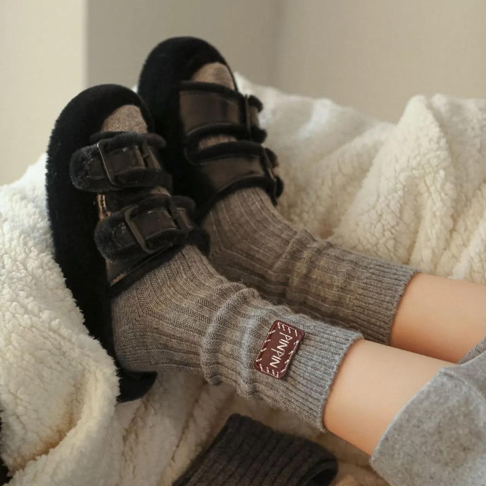 Keep Warm Snow Boot Socks Middle Tube Knitted Socks Fashion Mid-Tube Socks