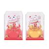 Lucky Cat Figurine Solar Powered Light Sensor Waving Arm Good Luck Cat Statue for Wealth Welcoming D