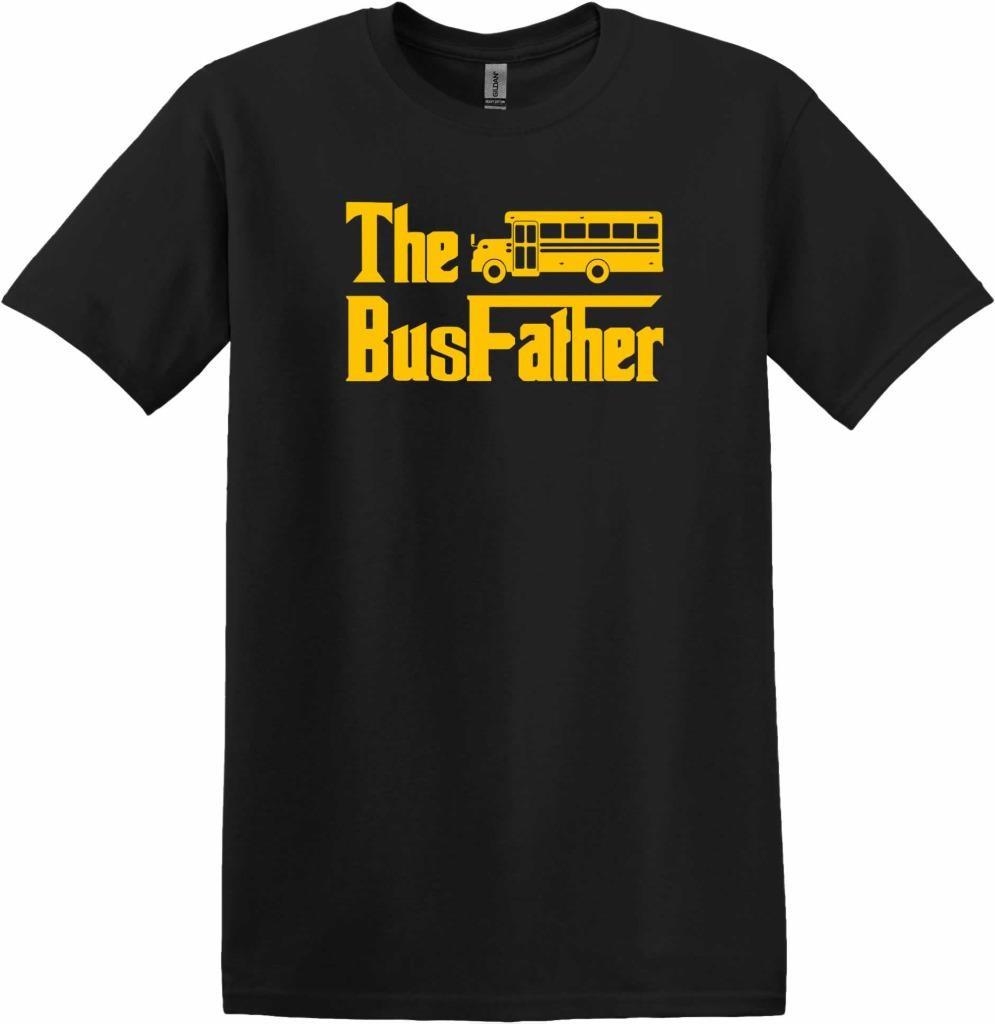 Funny The Busfather School Bus Driver Father Dad T-Shirt XL