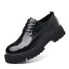 Men's Leather Shoes Men's Thick-soled Height-increasing British Wedding Groom Suit Shoes Spring and Autumn Leather Shoes Fashion Large-size Casual Sh