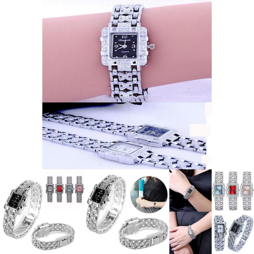 Elegant Roman Style Women's Watch With Sparkling Accents And Alloy Band