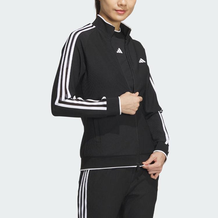 Adidas Aeroready 3-Stripes Colorblock Golf Jacket Women Jacket Black IK9794