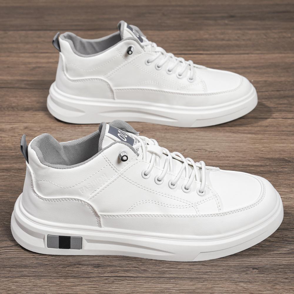 Men's Shoes 2025 Board Shoes Casual Shoes New Autumn and Winter Velvet Sports Shoes Medium Help Tooling Fashionable Versatile White Shoes