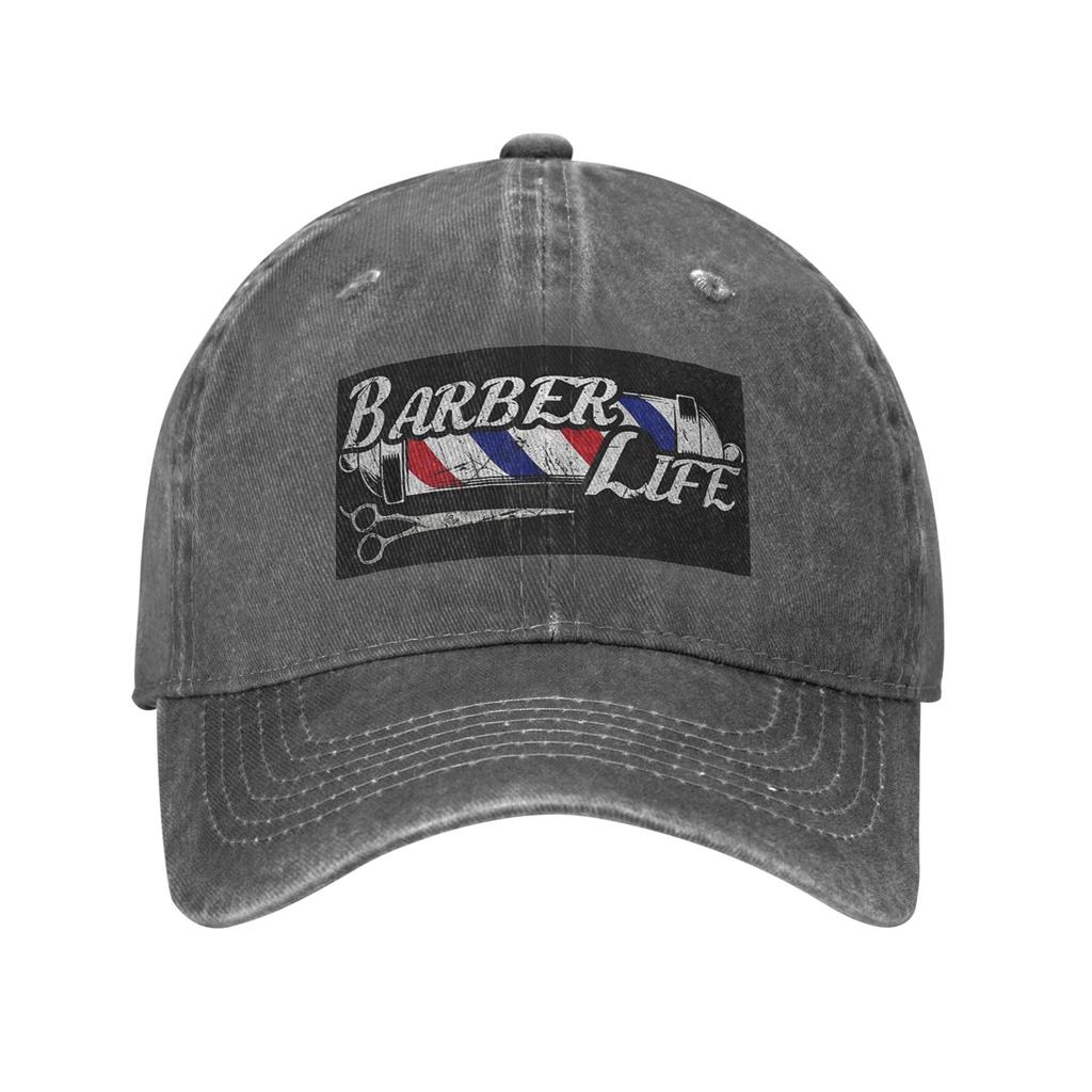 Barber Shop Sign Entrance Denim Cap Casual Baseball Caps Adjustable Hat Summer Unisex Baseball Hats